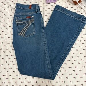 7 For All Mankind Medium Blue Flare Jeans